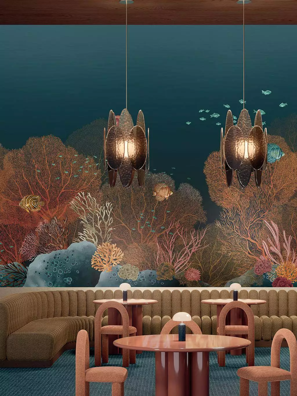 Polynesie col. 2038 - Fauna - Fische - Großmotiv - Korallen - Nautic - Tiere - Unterwasserwelt - Multicolor - Casamance