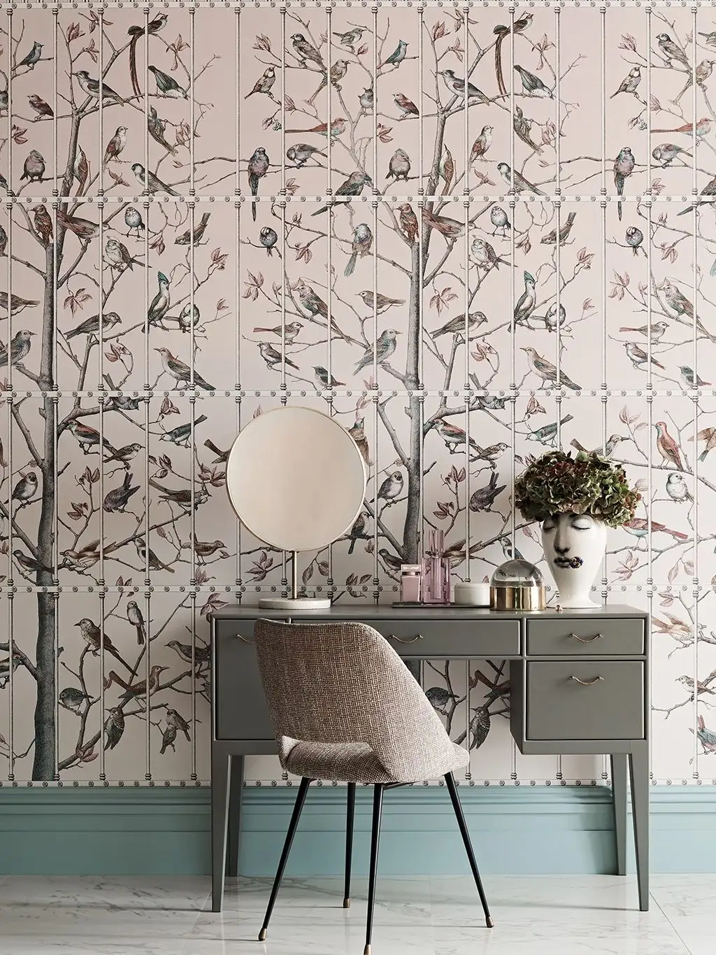 Uccelli, col. 2 - Blätter - Bäume - Tapeten mit Vogelmotiven - Multicolor - Cole & Son