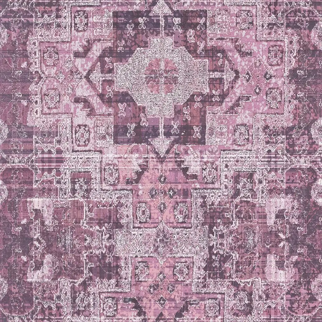 Sadie, col. 7 - Mosaik - Orientalische Tapeten - Patchwork - Teppich - Weinrot - RaschTextil