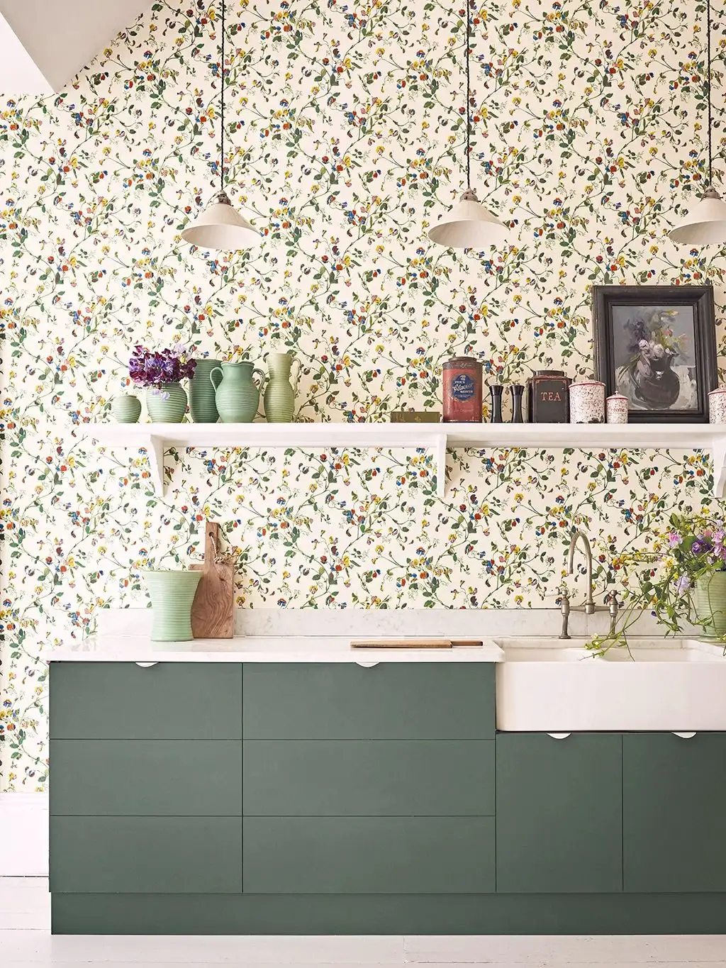 Sweet Pea, col. 2 - Blumen - Äste - Multicolor - Cole & Son