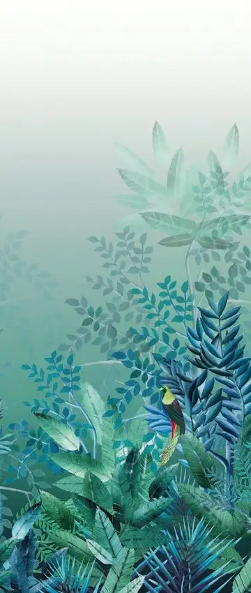 Tribute Jungle, col. 2 - Blätter - Bäume - Landschaft - Tapeten mit Vogelmotiven - Tier Tapeten - Multicolor - Masureel