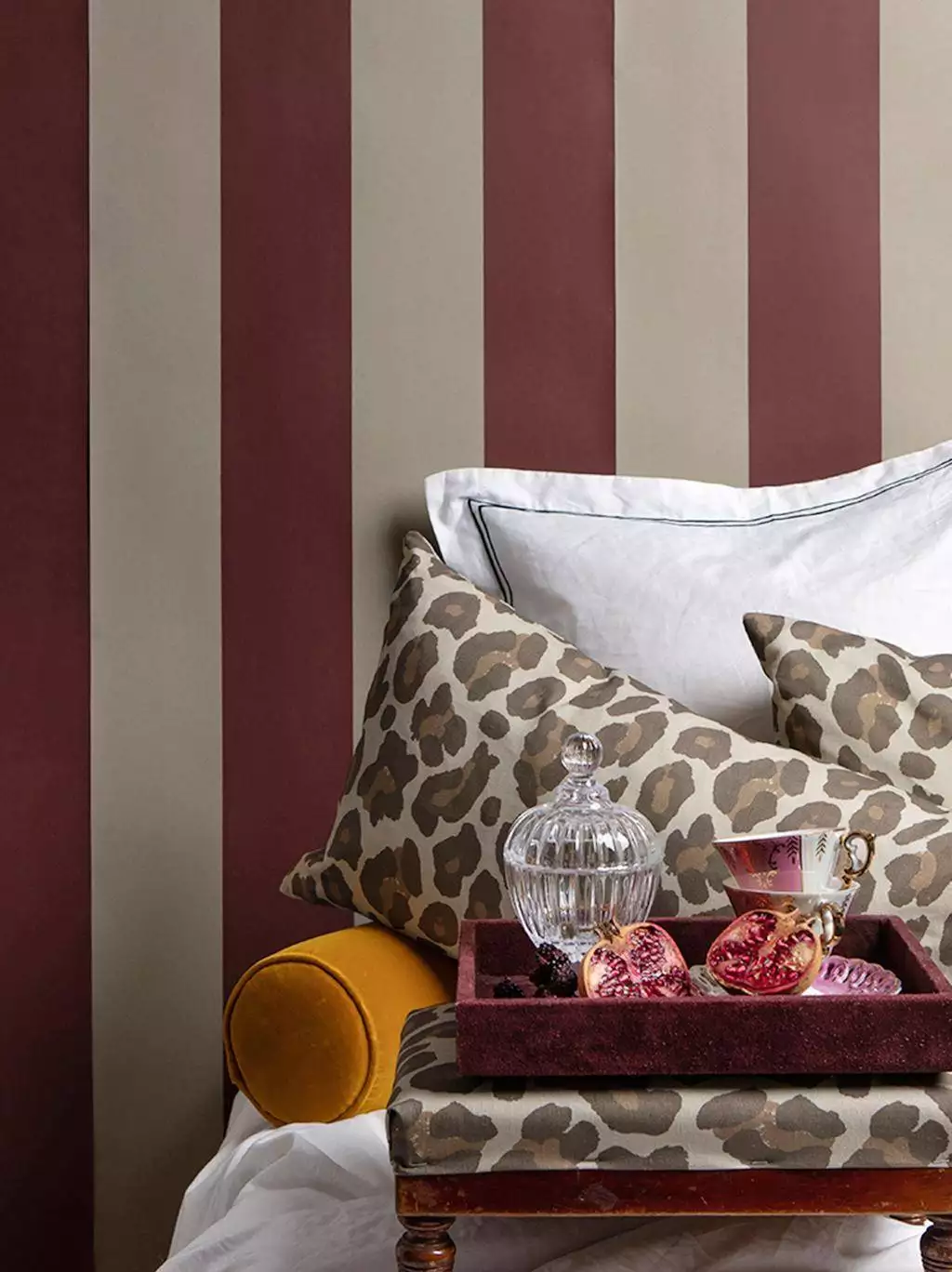 Stripe forward, red - Blockstreifen - Streifen - Creme - Rot - Lisa Bengtsson