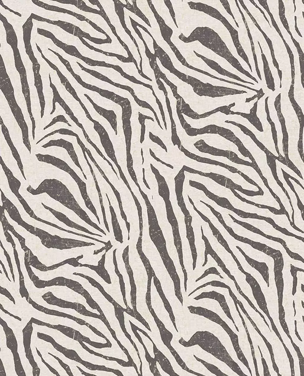 Zebra mural, col. 01 - Leder - Anthrazit - Creme - Eijffinger