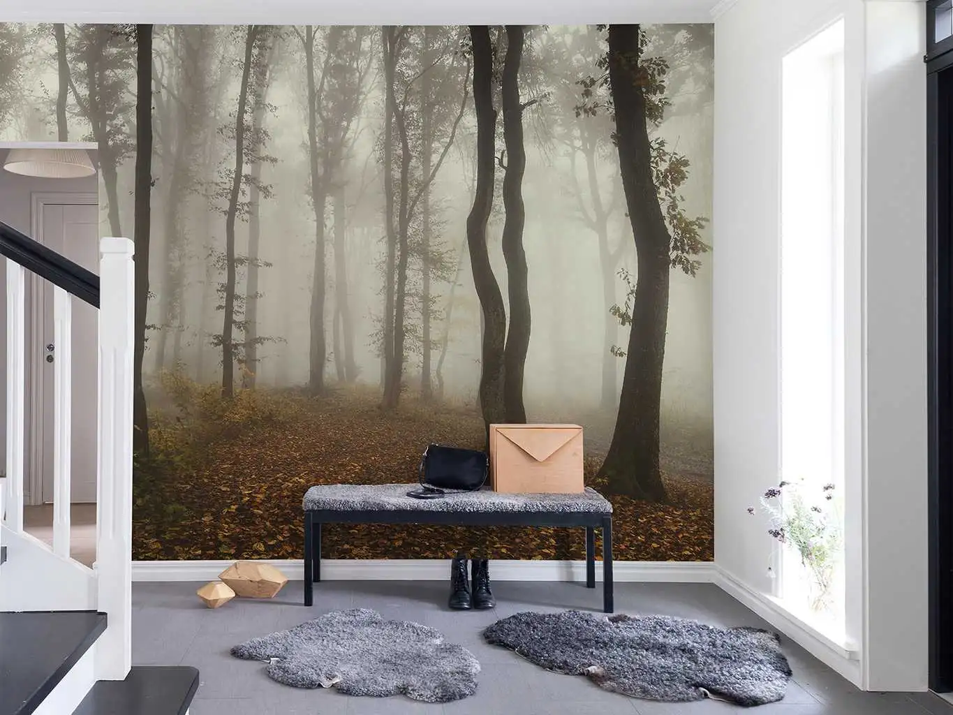 Timberland - Bäume - Landschaft - Anthrazit - Ocker - Rebel Walls