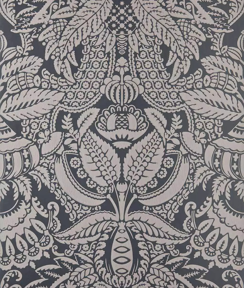 Orangerie, col.03 - Ornamente Tapeten - Braun - Schwarz - Farrow & Ball