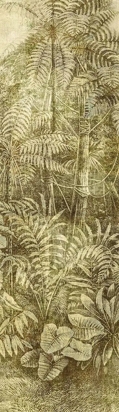 Wander leaf, col. 04 - Blätter - Bäume - Landschaft - Hellbraun - Hellgrün - Masureel