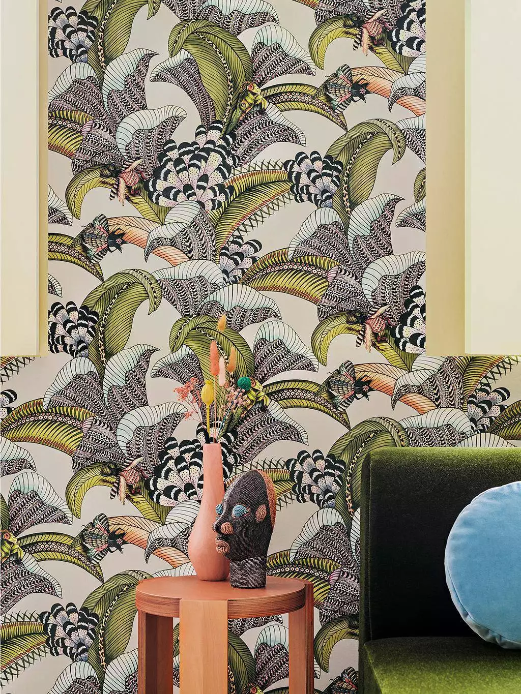 Hoopoe Leaves, col. 1 - Blumen - Blätter - Fauna - Florale Muster - Schmetterlinge - Tiere - Multicolor - Cole & Son