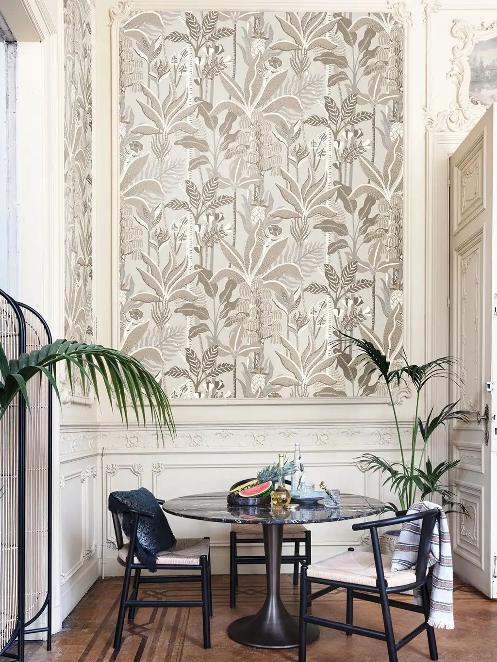 Jose, Varadero - Blätter - Grau - Hellbraun - Weiß - Masureel