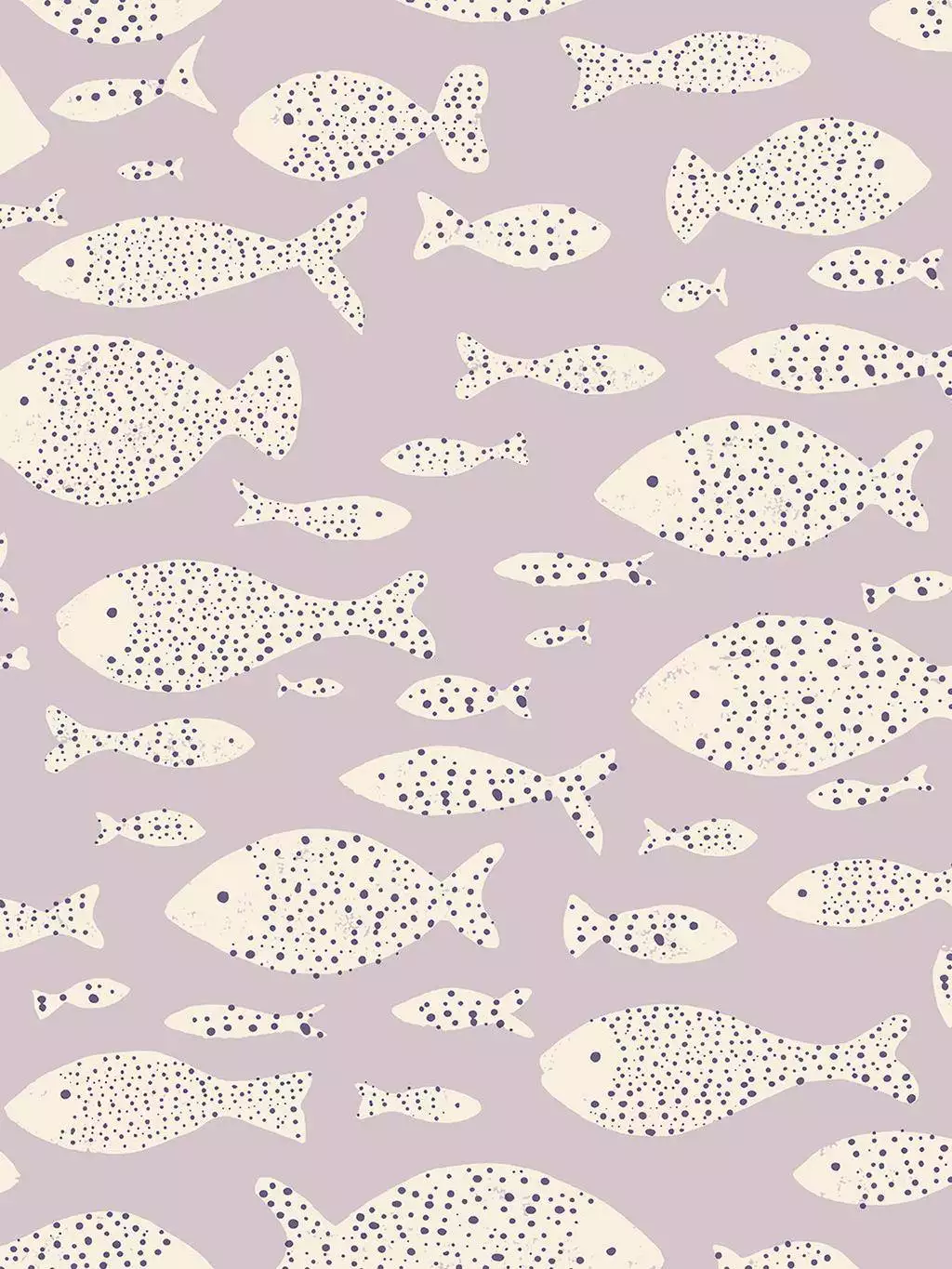 Ocean explore, col. 02 - Fische - KinderTapeten - Tiere - Blau - Creme - Lila - Eijffinger