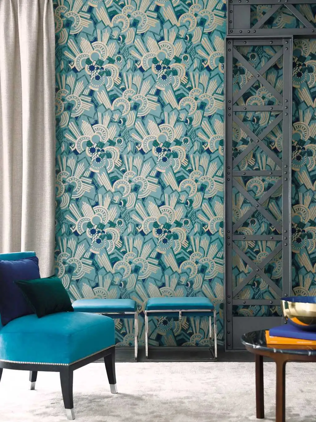 Atmos, col.20 - 20-50er - Art Deco - Grün - Texdecor