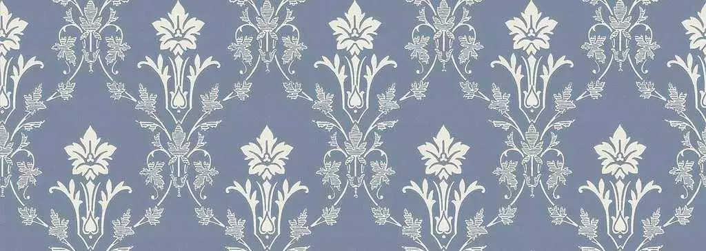 Kent, col. 22 - Ornamente Tapeten - Blau - Weiß - Emil Rotter