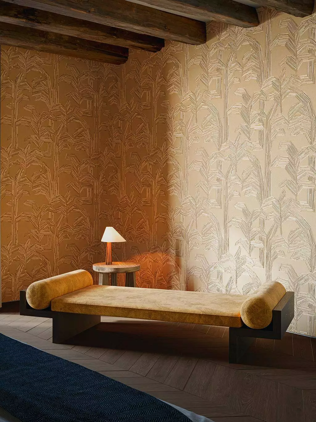 Lanai Kailua, col. 02 - Blätter - Bäume - Florale Muster - Creme - Hellbraun - ARTE