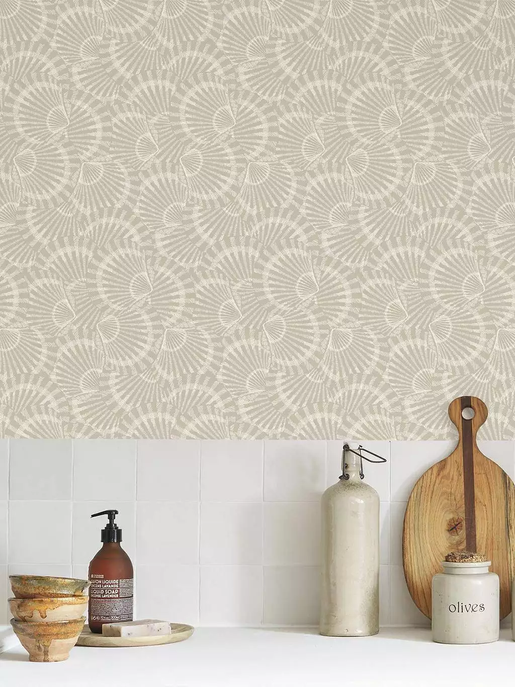 Saint Malo, col. 16 - Meer - Strandmotive - Beige - Creme - Casadeco