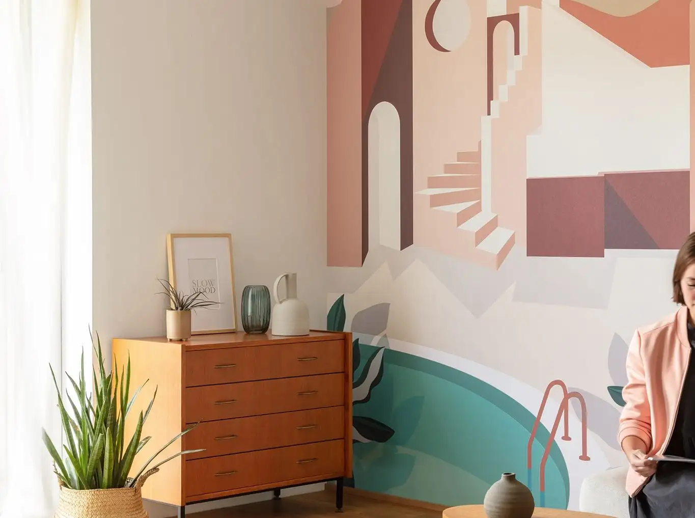 ARCHWAYS, col. 04 - Gebäude - Braun - Creme - Rot - Caselio