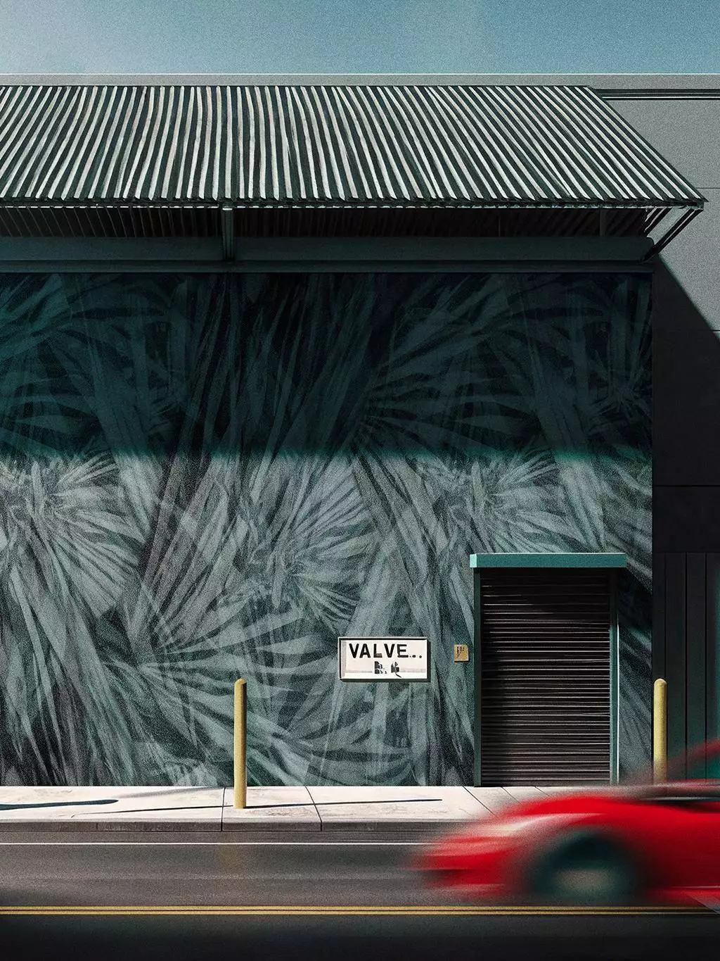 Licuri, OUT System - Blätter - Florale Muster - Anthrazit - Hellbraun - Hellgrün - Petrol - wall & decò