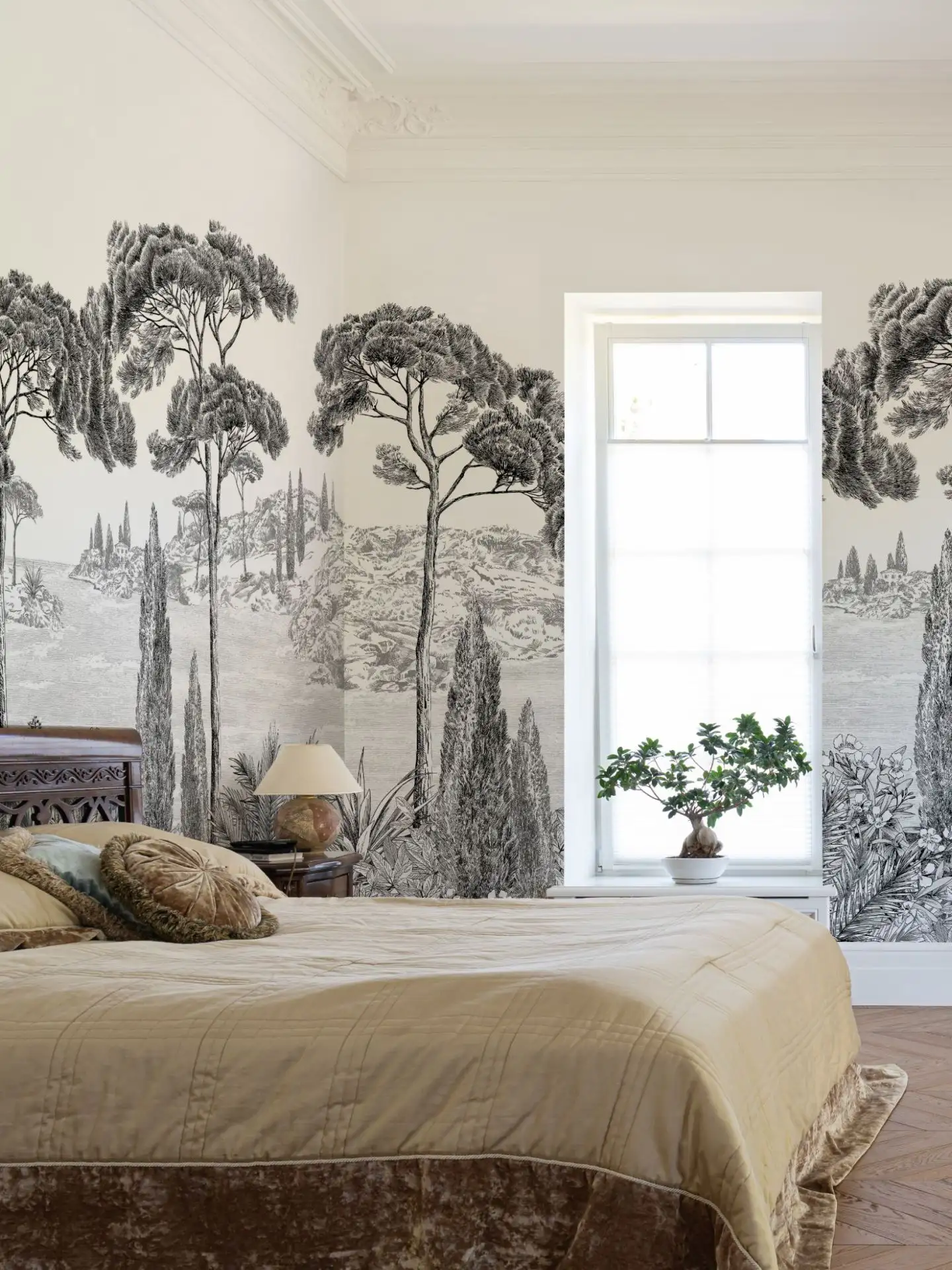 Peninsule - Bäume - Landschaft - Zeichnungen - Schwarz und Weiß - Isidore Leroy