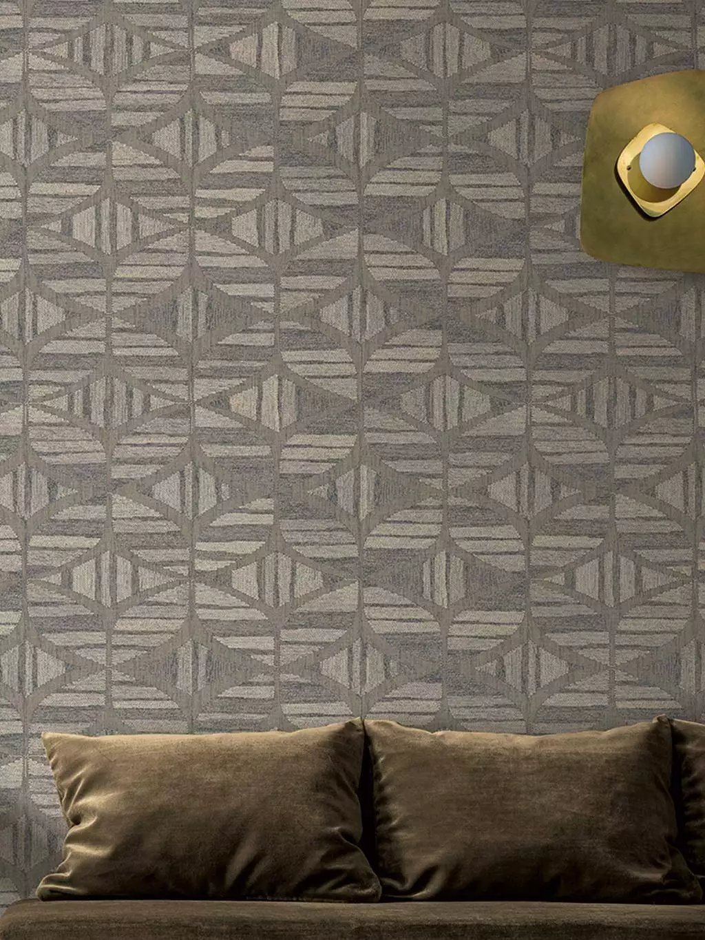 Filandra, col. 54 - Rauten - Anthrazit - Beige - Gold - Grau - Casamance