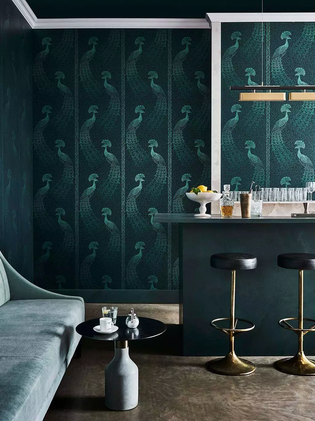 Pavo Parade, col. 28 - Tapeten mit Vogelmotiven - Tier Tapeten - Petrol - Cole & Son