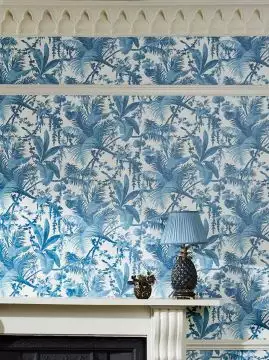 Pampas, off white & cerulean