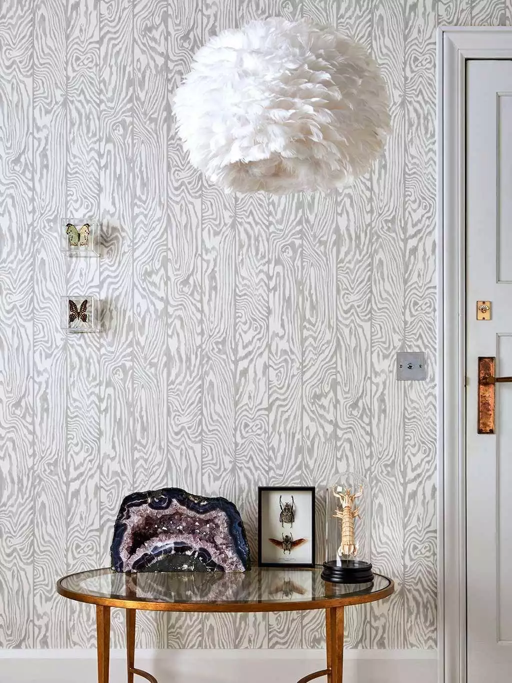 Zebrawood, col. 04 - Holzdesign / Holzoptik - Holzdesign / Holzoptik: - Grau - Weiß - Cole & Son