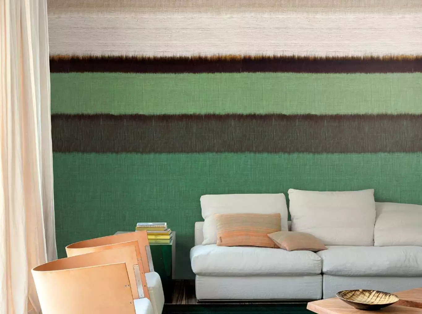 Stripe wood - Streifentapeten - Streifentapeten: - Braun - Creme - Grün - Schwarz - Masureel