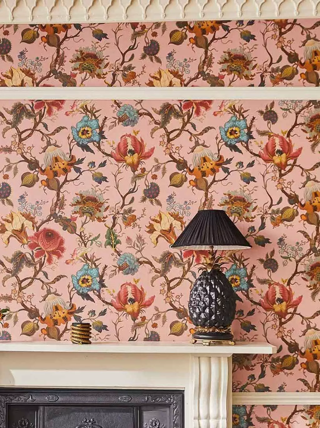Artemis Wallpaper - Blush - Blumen - Blätter - Florale Muster - Früchte - Multicolor - House of Hackney