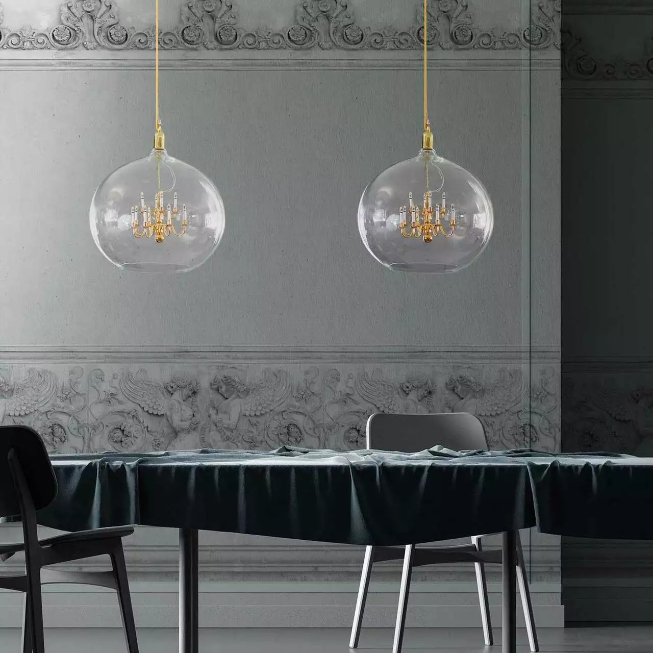 Stone Angels - 3D Tapeten - 3D Tapeten: - Figuren - Steinoptik - tromp l - Grau - Weiß - Mineheart