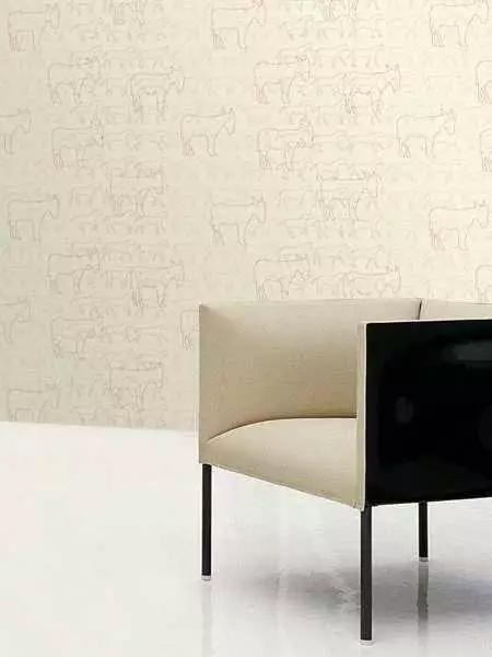 Esel,col. 2 - Tier Tapeten - Braun - Creme - Grau - Rot - Sabine Röhse