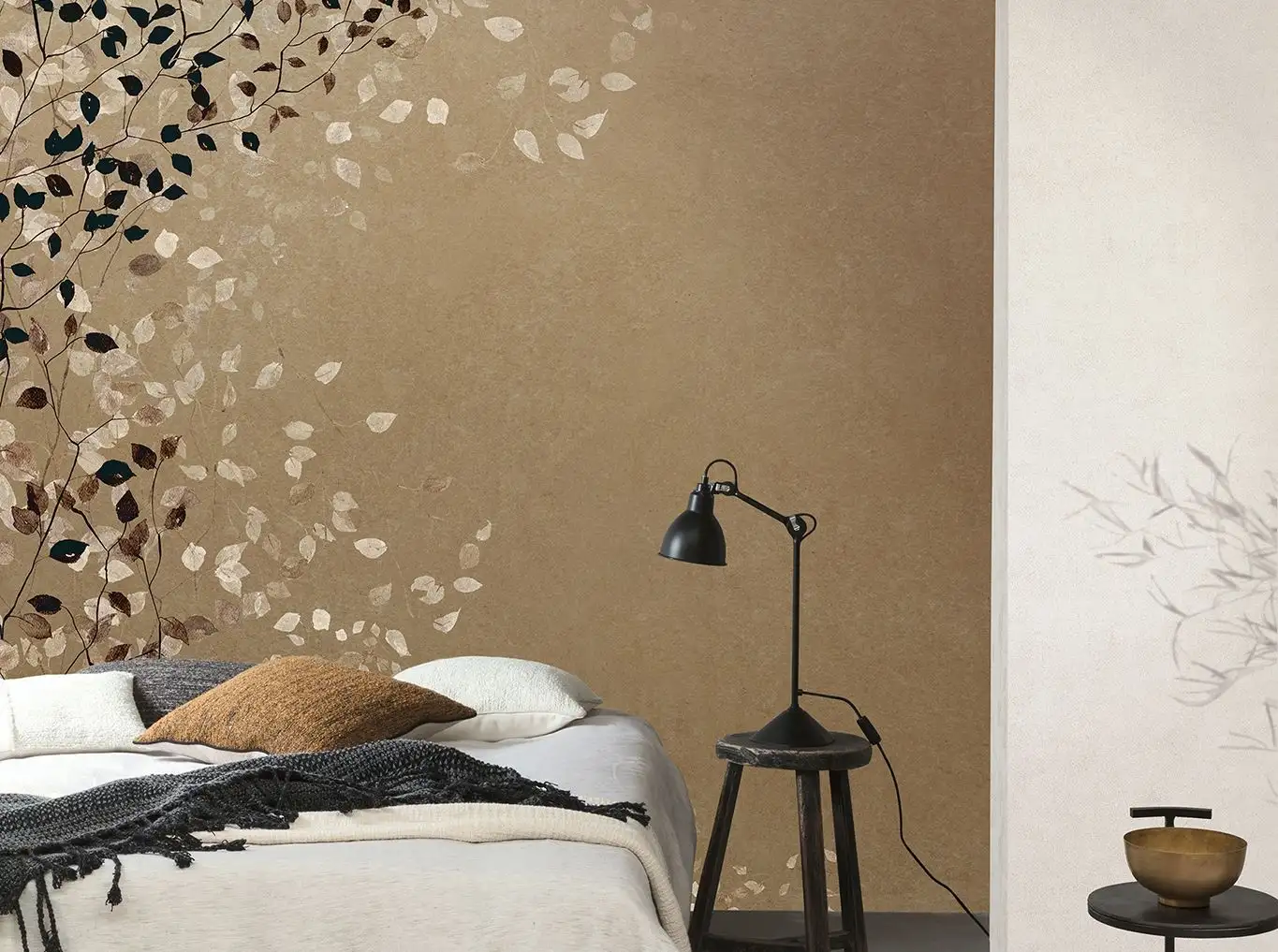 Climber coffee, col. 01 - Blätter - Braun - Creme - Hellbraun - Masureel