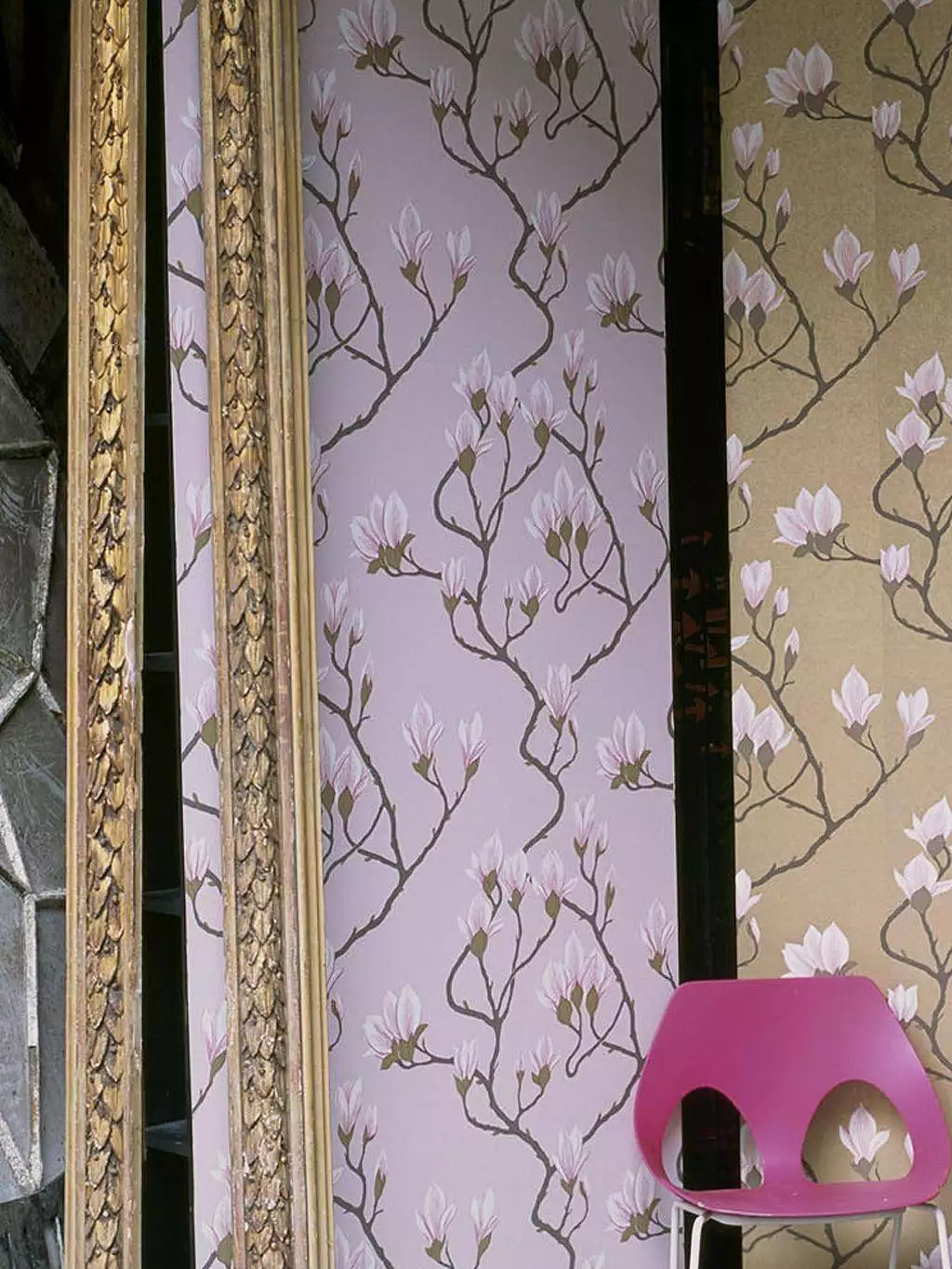 Magnolia, col. 09 - Blumen - Braun - Olive - Rosa - Cole & Son