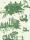 London Toile, greens on cream