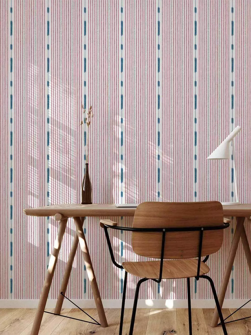 Huipil, red - Streifen - Blau - Grau - Rot - COORDONNÈ