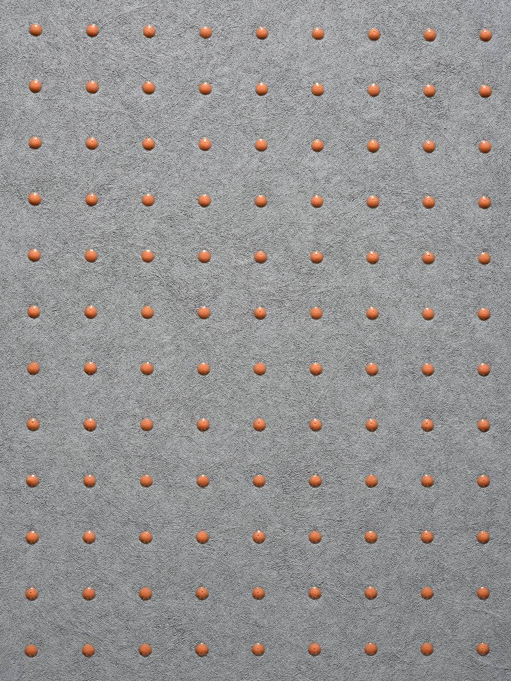 Dots, Dynamic Medium Grey - 31008 - Punkte Tapeten - Grau - Orange - Arte - Le Corbusier Wallcoverings