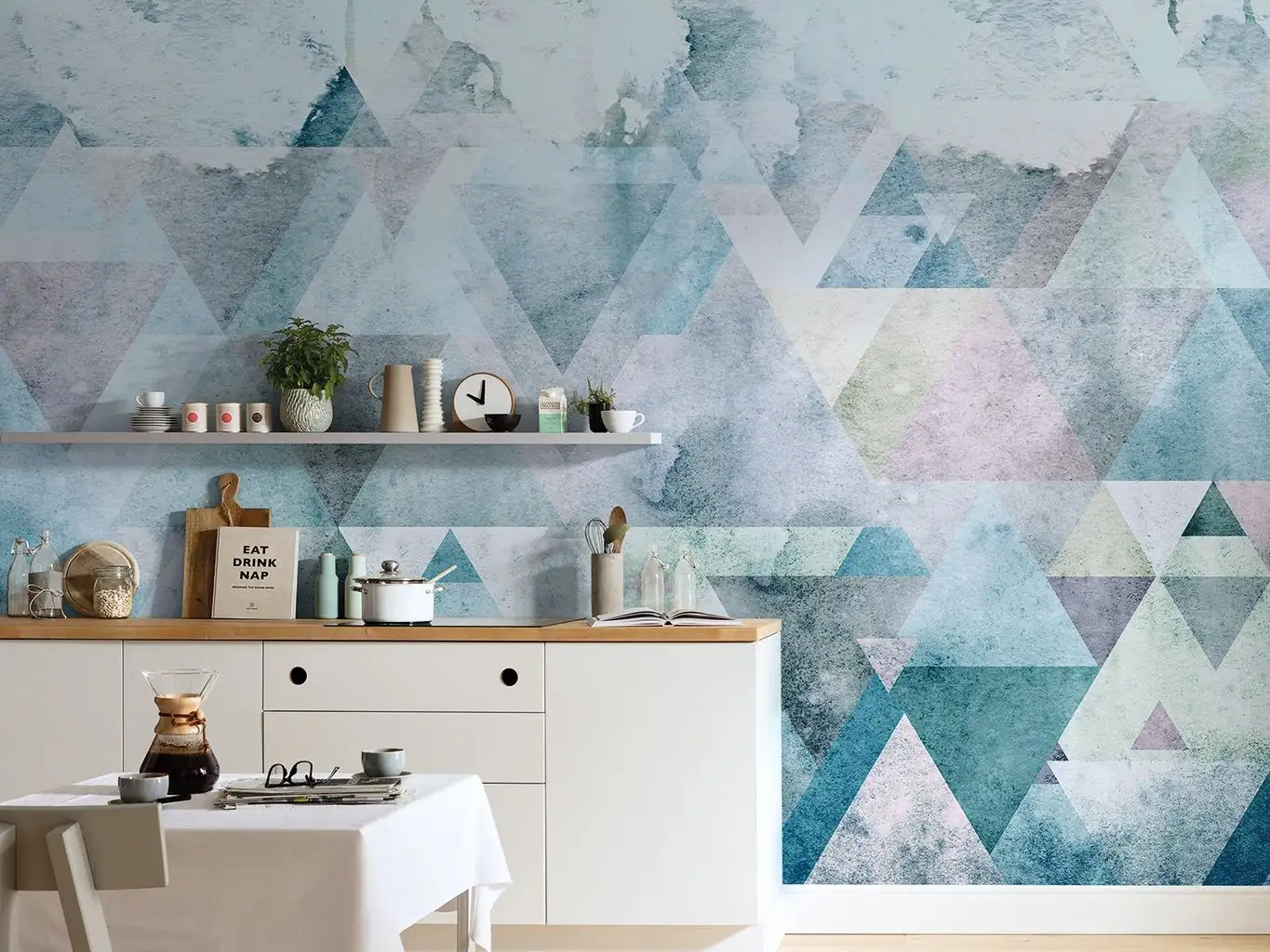 TRIANGLES BLUE - Graphisch - Multicolor - Komar.Vlies
