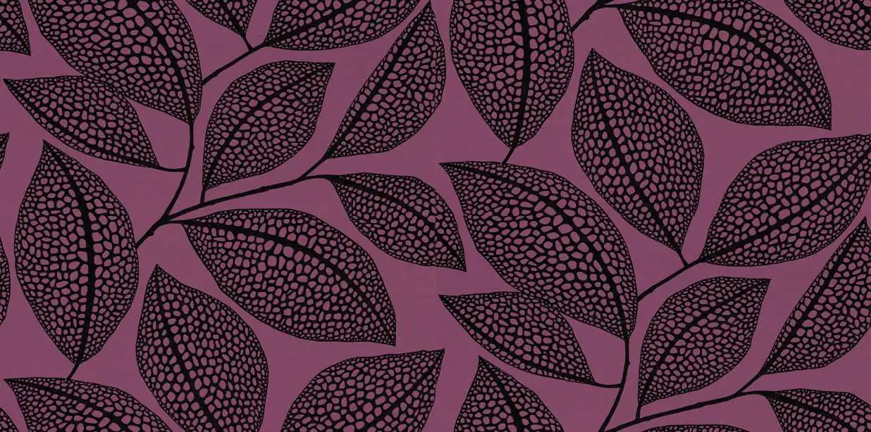 Pebble Leaf, col.01 - Blätter - Lila - Schwarz - MissPrint