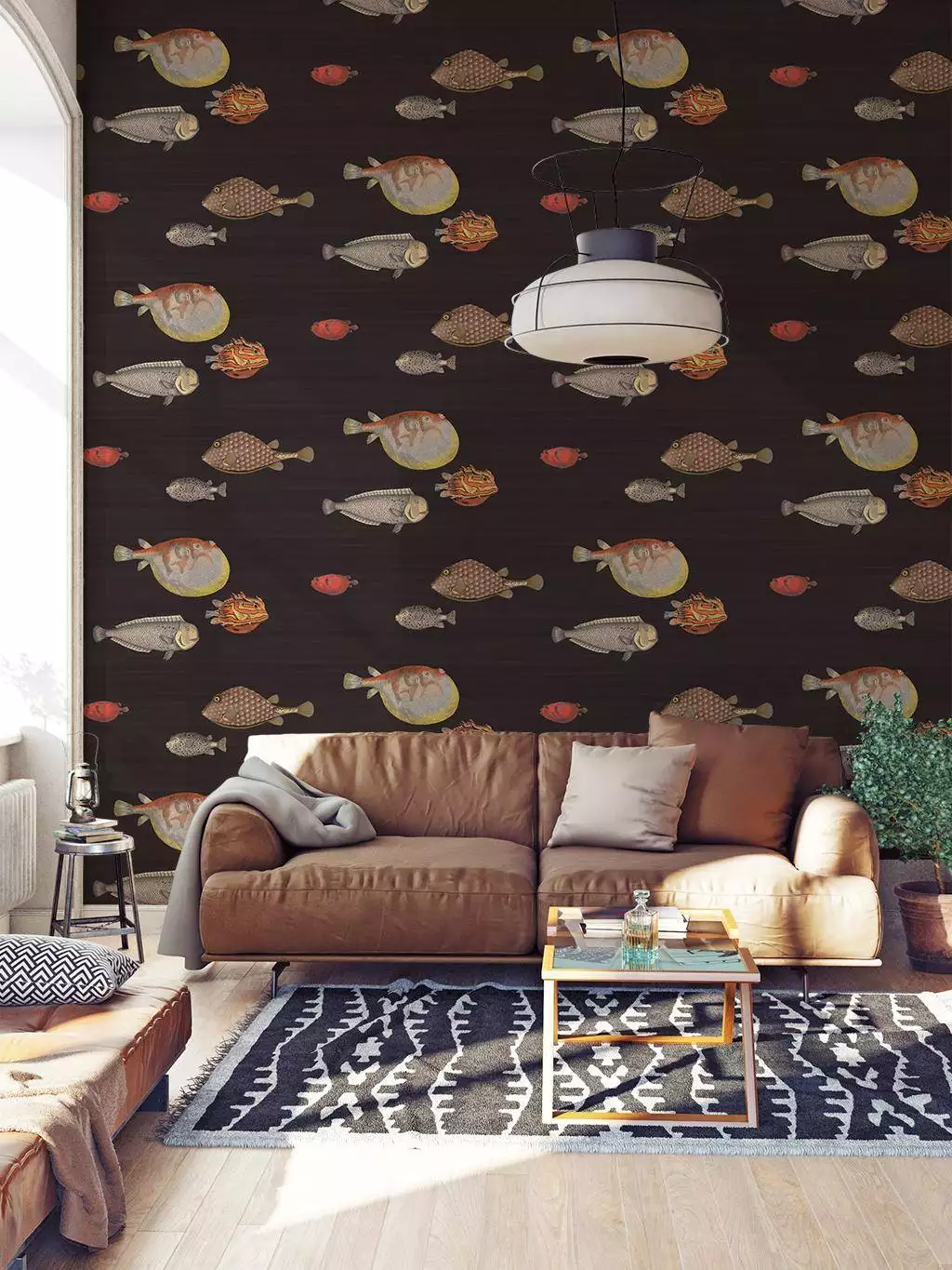 Acquario, col.48 - Fische - Tier Tapeten - Unterwasserwelt - Multicolor - Cole & Son