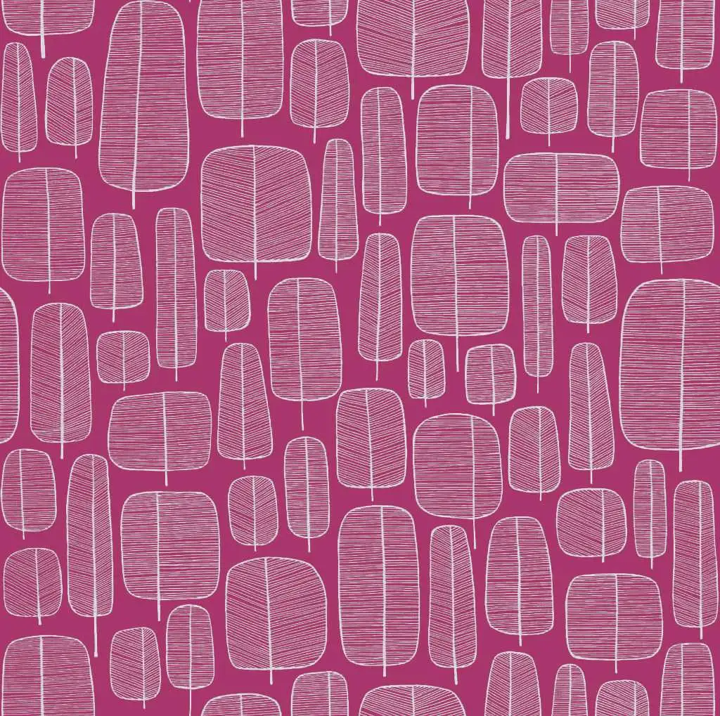 Little Trees, col.13 - 20-50er - Blätter - Pink - Weiß - MissPrint