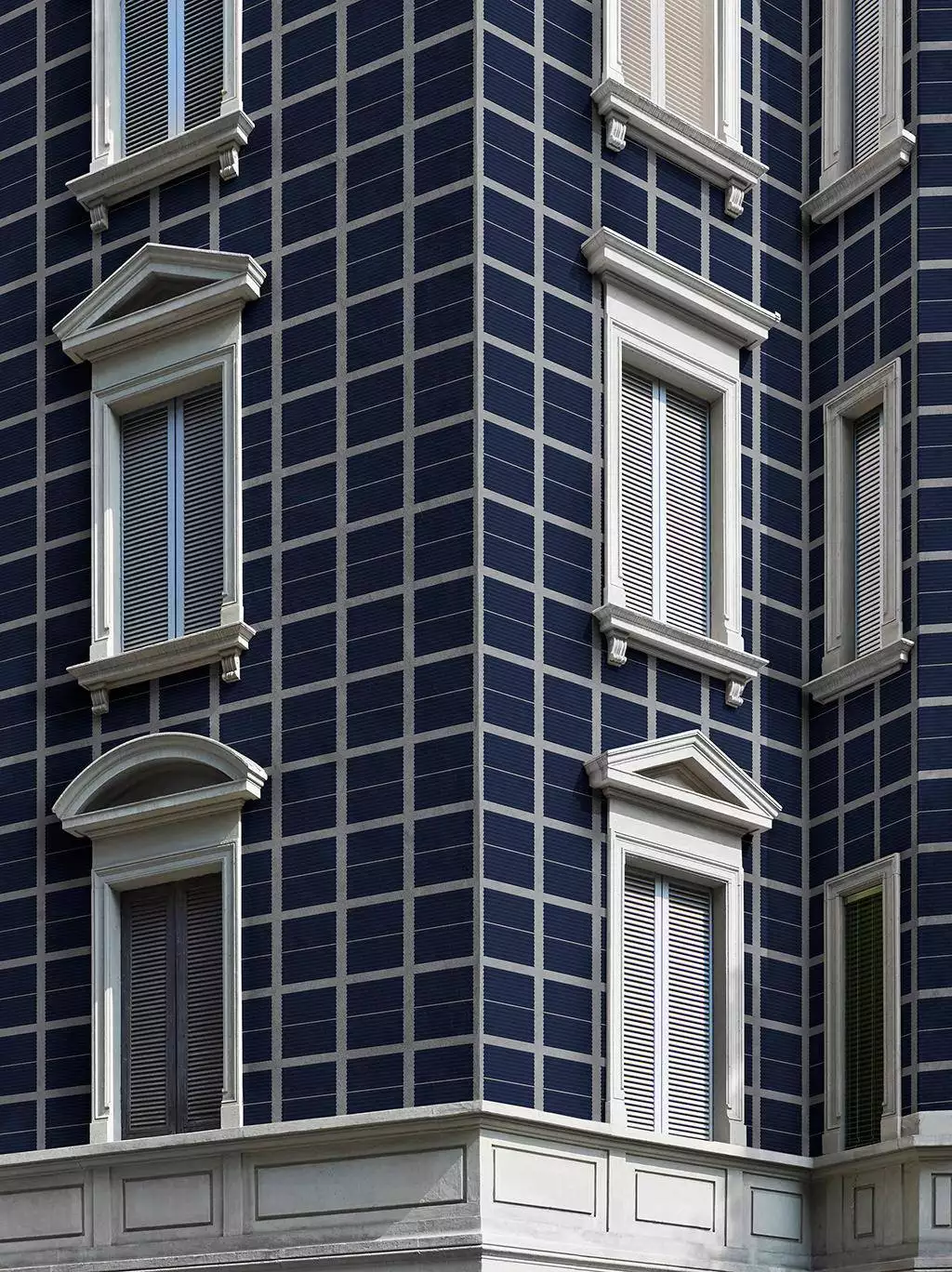 Between the lines - Parigi, OUT System - FotoTapeten - Moderne Muster - Anthrazit - Blau - Hellblau - wall & decò