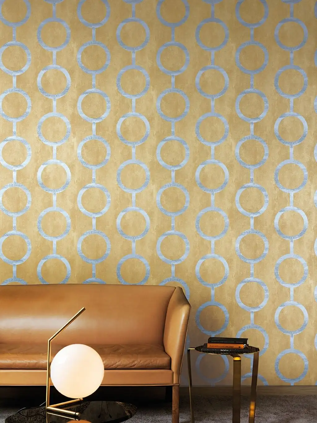 Contemporary Acacia - Kreise - Ocker - Silber - Masureel