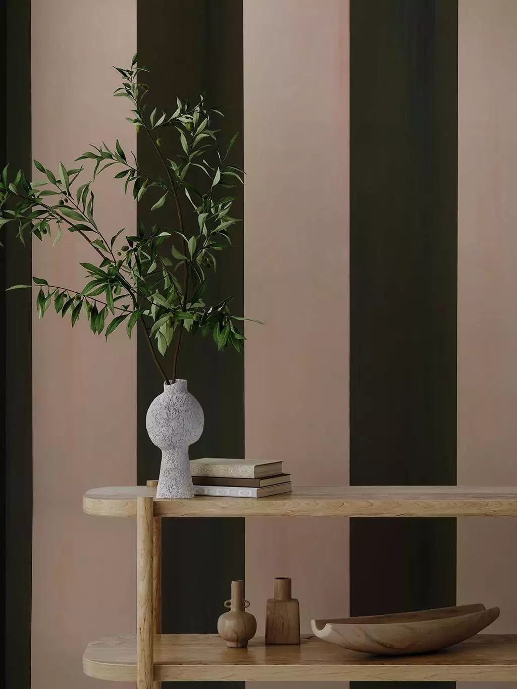 Philia | Chestnut - Blockstreifen - Streifen - Braun - Rosa - Custhom