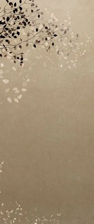 Climber coffee, col. 02 - Blätter - Braun - Creme - Hellbraun - Masureel