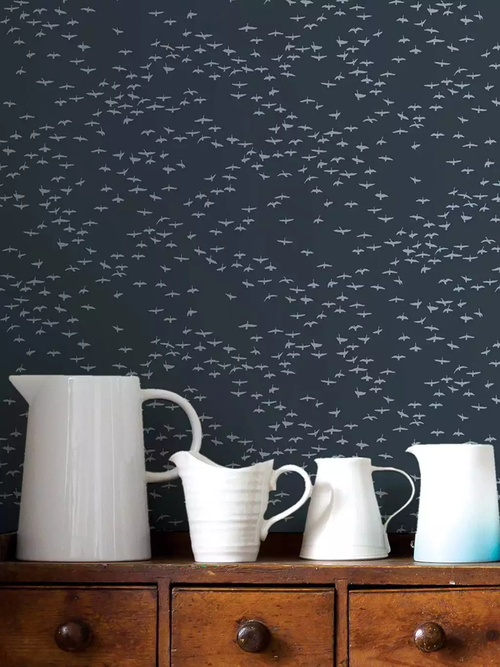 Migrating Birds, slate blue  - Tiere - Vögel - Blau - Bold & Noble