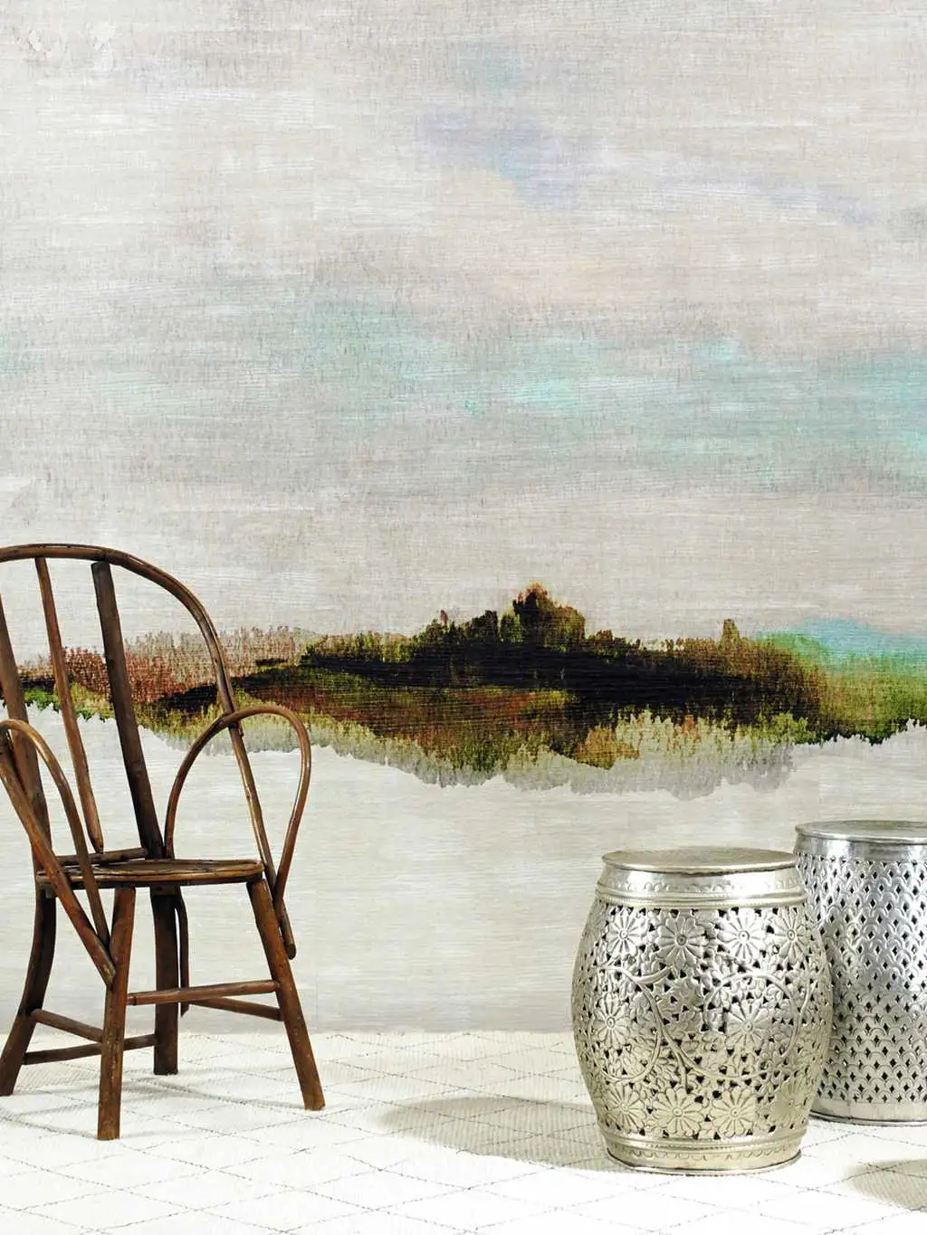 Yank - Farbverlauf - Struktur - Braun - Grau - Ocker - Türkis - Èlitis