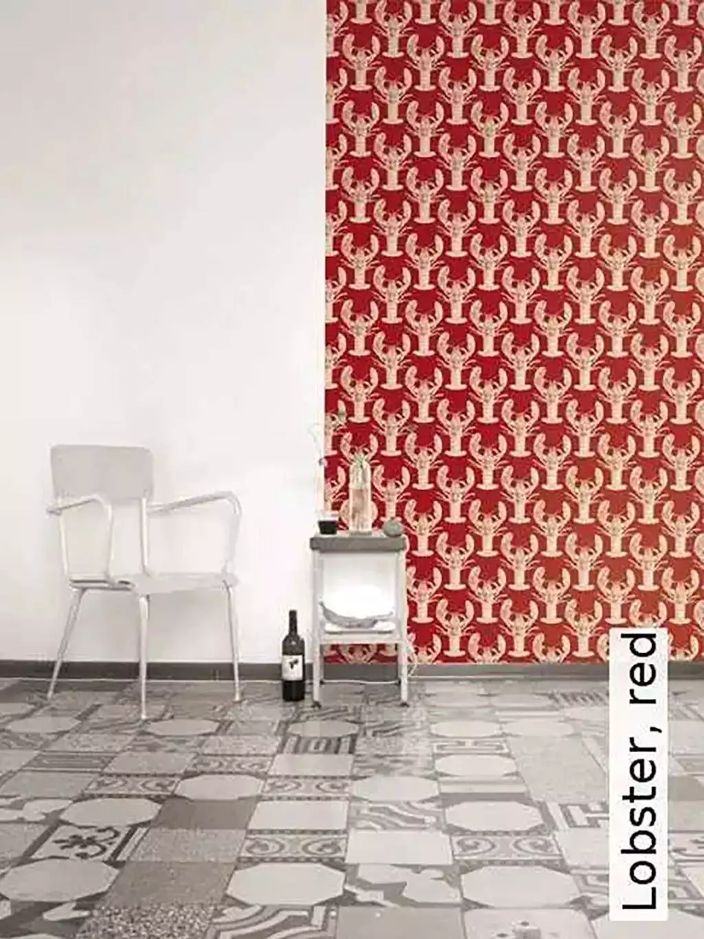 Lobster, red - Fauna - Tier Tapeten - Tiere - animal print - Creme - Rot - Malz & Malz