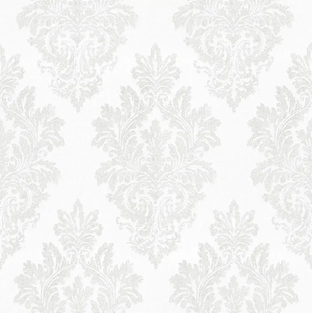 Valerius, col. 1 - Ornamente Tapeten - Creme - Silber - Weiß - Schmitz