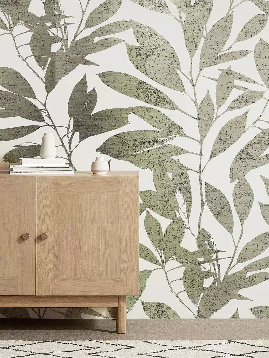 Rye | Matt Gold - Blätter - Florale Muster - Metallic - Gold - Weiß - Custhom