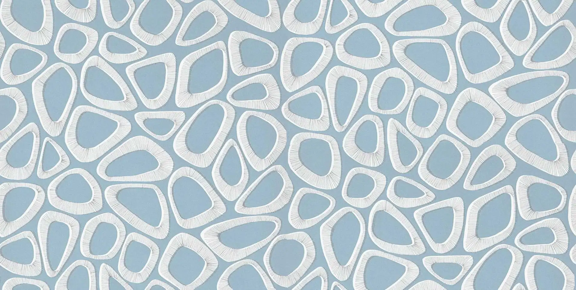 Pebbles, col.01 - Formen - Hellblau - Schwarz - Weiß - MissPrint