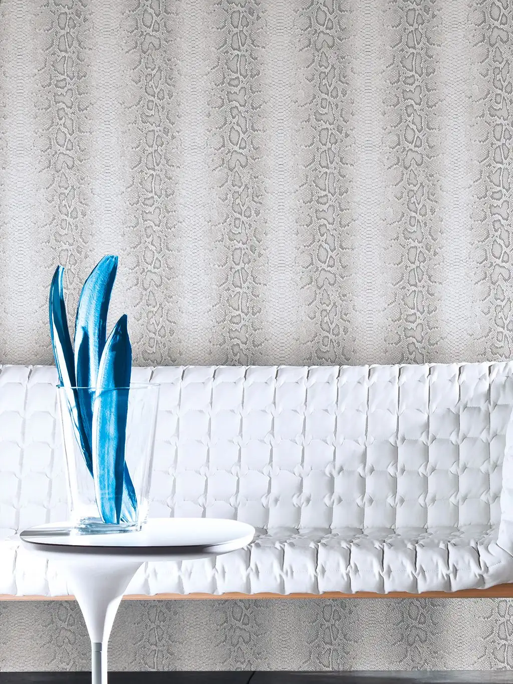 Korin, col.03 - Leder - Anthrazit - Grau - Weiß - Texdecor