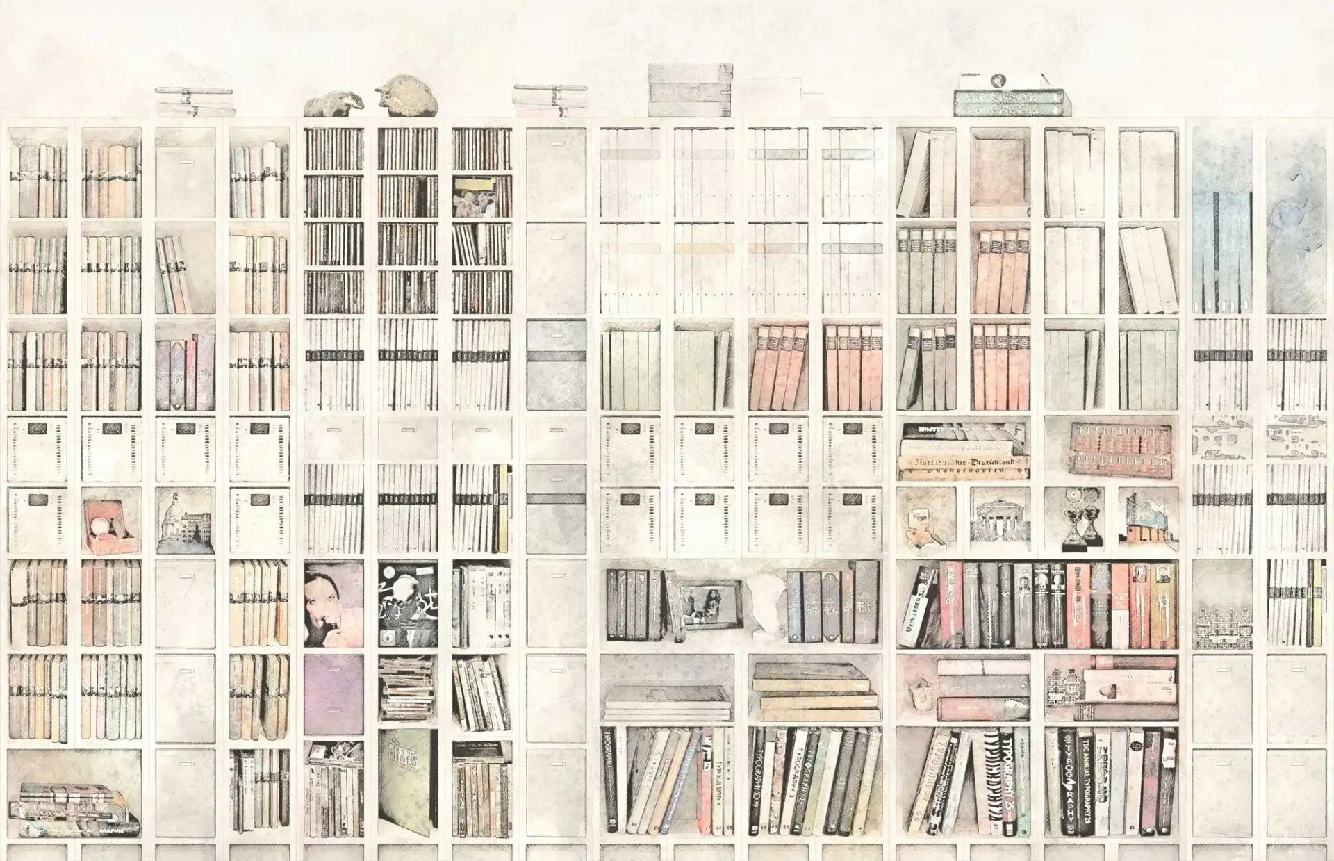 books-and-music white - Weiß - Ingo Krasenbrink Design