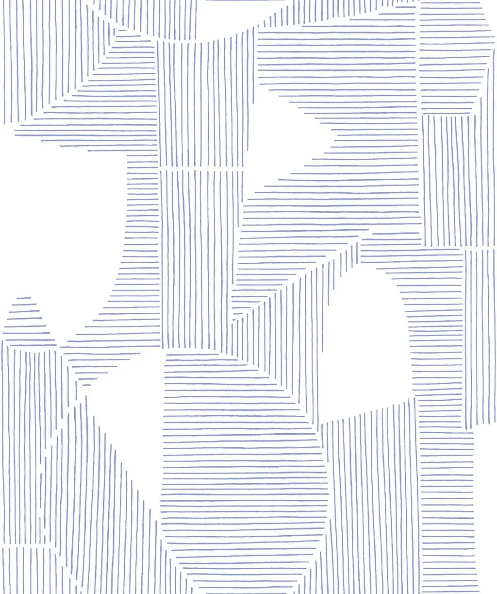 Grapfique, col. 20 - Graphisch - Kreise - Linie - Blau - Weiß - Casadeco